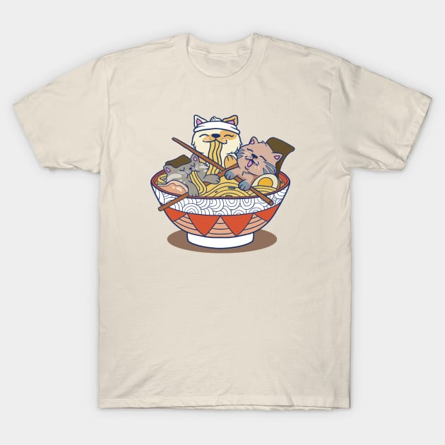 Ramen and Cats T-Shirt by Photomisak72